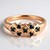 Anello placcato in oro con Diamante Fancy