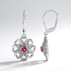 Orecchini in argento con Tormalina Rosa Nigeriana
