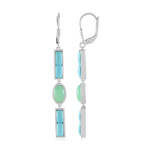 Boucles d'oreilles en argent et Chrysoprase (KM by Juwelo)