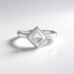 Anello in argento con Topazio Bianco