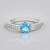 Anello in argento con Topazio Blu Svizzero