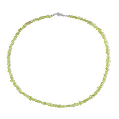 Zilveren halsketting met peridoots