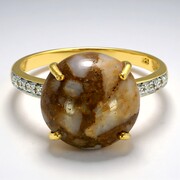 Anillo en plata con Cuarzo Dinosaurio