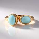 Anello in argento con Larimar (KM by Juwelo)