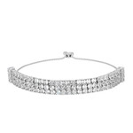 Zilveren armband met witte topaasstenen (Adela Silber)