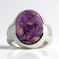 Anello in argento con Charoite
