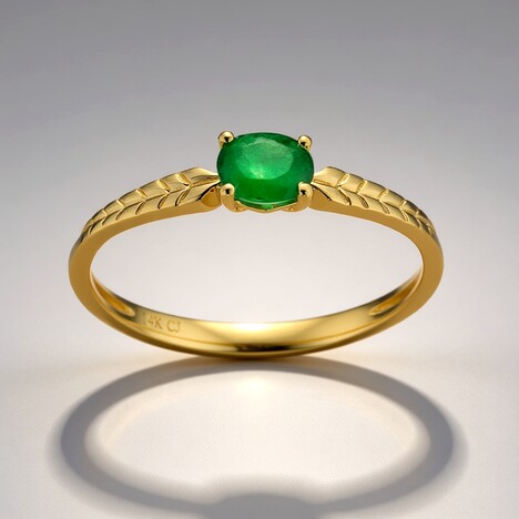 Bague en or et Emeraude de Zambie (CIRARI)