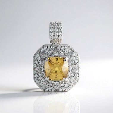 Ciondolo in argento con Zircone Giallo (Adela Silber)