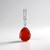 Ciondolo in argento con Calcedonio Rosso