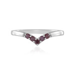 I2 Purpur-Brillant-Silberring