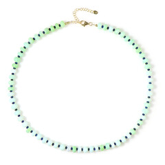 Collier en argent et Opale verte d'Éthiopie (Adela Silber)