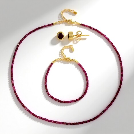 Parure en argent et Rubis