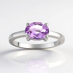 Anello in argento con Ametista