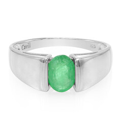 Bague pour homme en argent et Emeraude de Bahia