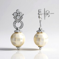 Orecchini in argento con Mosaico di Madreperla