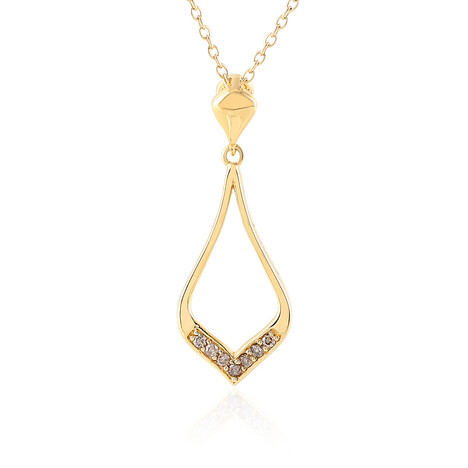 I2 Schokoladen-Brillant-Silberhalskette