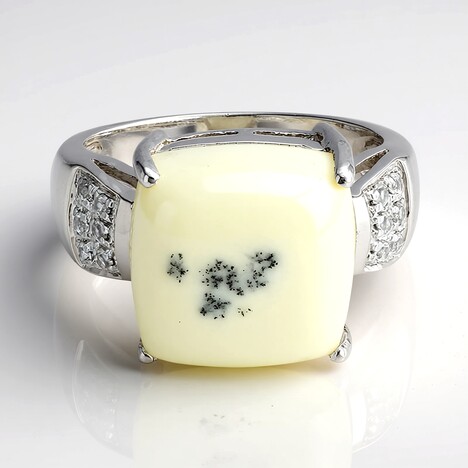 Anello in argento con Agata Dendritica