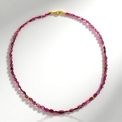 Collana in oro con Tormalina Rosa Nigeriana