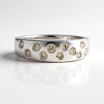 Anello in argento con Diamante Cioccolato I2