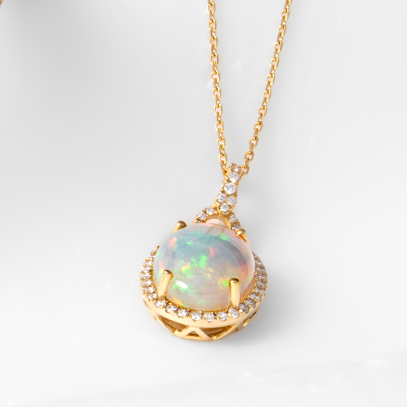 AAA-Welo-Opal-Goldhalskette (CIRARI)