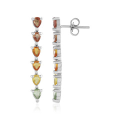 Orecchini in argento con Zaffiro Fancy