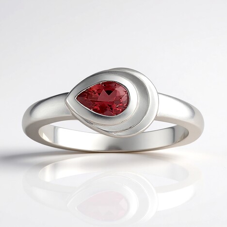 Anello in argento con Tormalina Rosa Brasiliana (Pallanova)