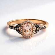 Anello in oro con Morganite AAA