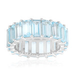 Anello in argento con Topazio Blu Cielo