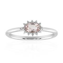 Bague en argent et Morganite