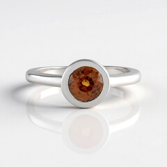 Anello in argento con Zircone Tramonto