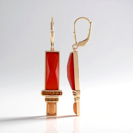 Orecchini in argento con Corniola (KM by Juwelo)