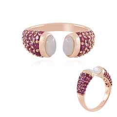 Zilveren ring met witte maanstenen (KM by Juwelo)