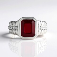 Anello in argento con Rubino del Madagascar (de Melo Essence)
