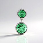 Ciondolo in argento con Quarzo Verde Smeraldo (MONOSONO COLLECTION)