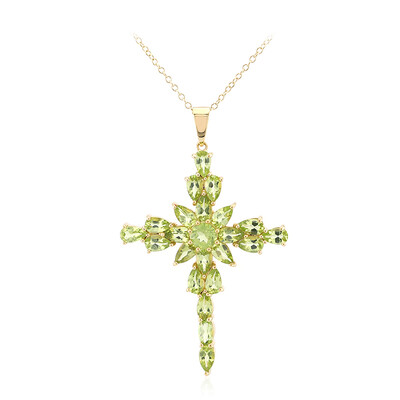 Burmesischer Peridot-Silberhalskette
