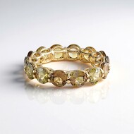 Anillo en oro con Tanzanita amarilla sin calentar