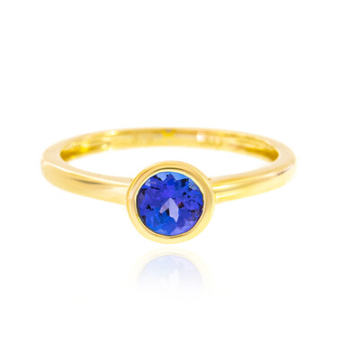 Gouden ring met een AAA tanzaniet