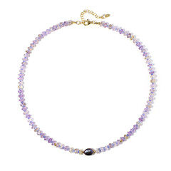 Collana in argento con Perla Nera di Acqua Dolce