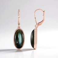 Pendientes en plata con Labradorita verde de Maniry (KM by Juwelo)