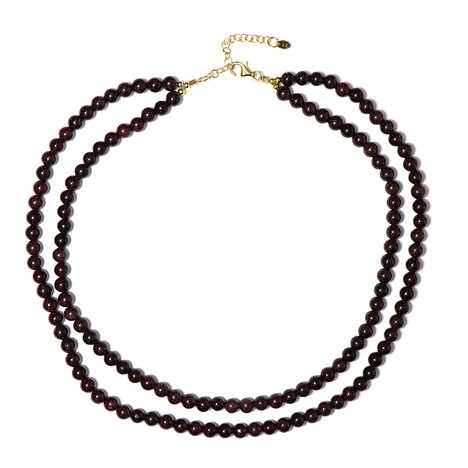 Mosambik-Granat-Silberhalskette (Riya)