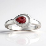 Anello in argento con Tormalina Rosa Brasiliana (Pallanova)