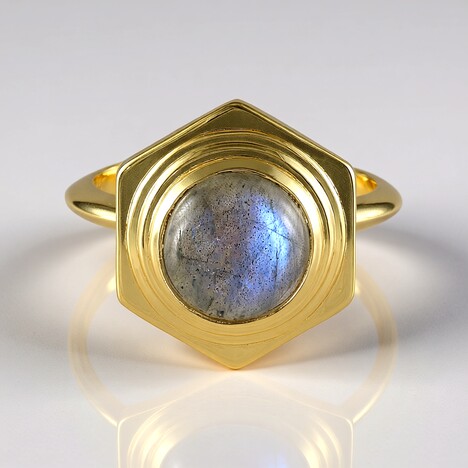 Anello in argento con Labradorite