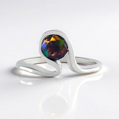 Anello in argento con Opale Mezezo (de Melo Essence)