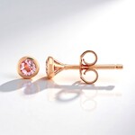 Orecchini in argento con Tormalina Rosa Nigeriana