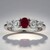 Anello in argento con Rubino Keniano