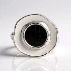 Anello in argento con Meteoriti di Aletai