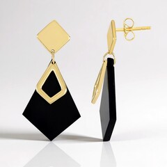 Orecchini in argento con Onice Nero