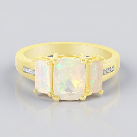 Anello in argento con Opale di Welo