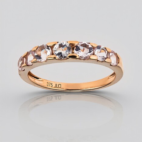 Anello in oro con Berillo Rosa non riscaldato
