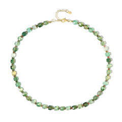 Green Agate Silver Necklace